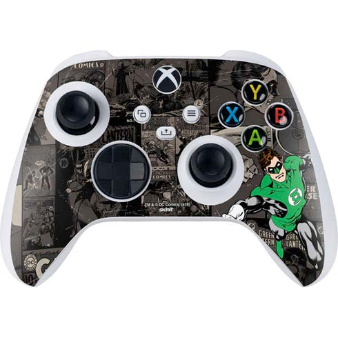 DC Comics Green Lantern Vintage Action Pose Pattern Xbox Series S Controller Skin